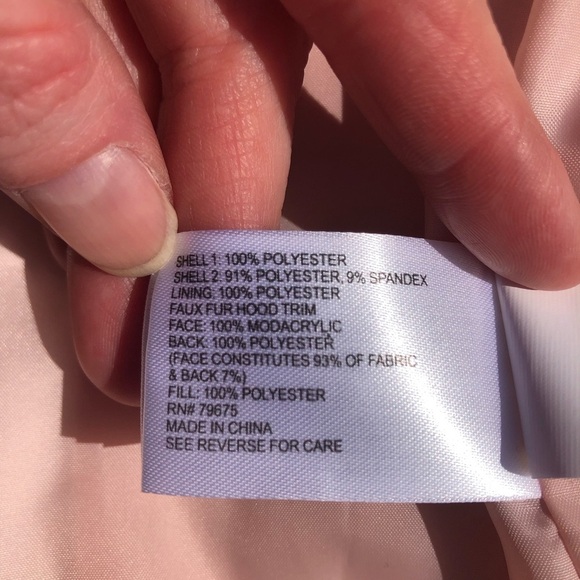 MICHAEL Michael Kors Pink Embossed Cheetah Print Faux-Fur-Trim Hooded Vest Sz S - Picture 6 of 6